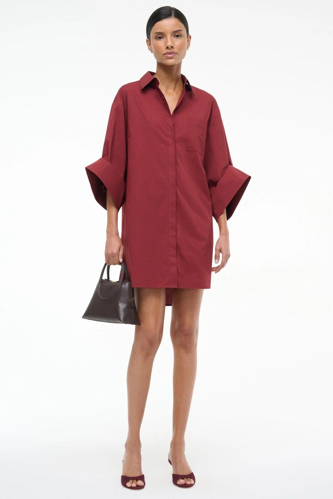 staud nico dress sangria