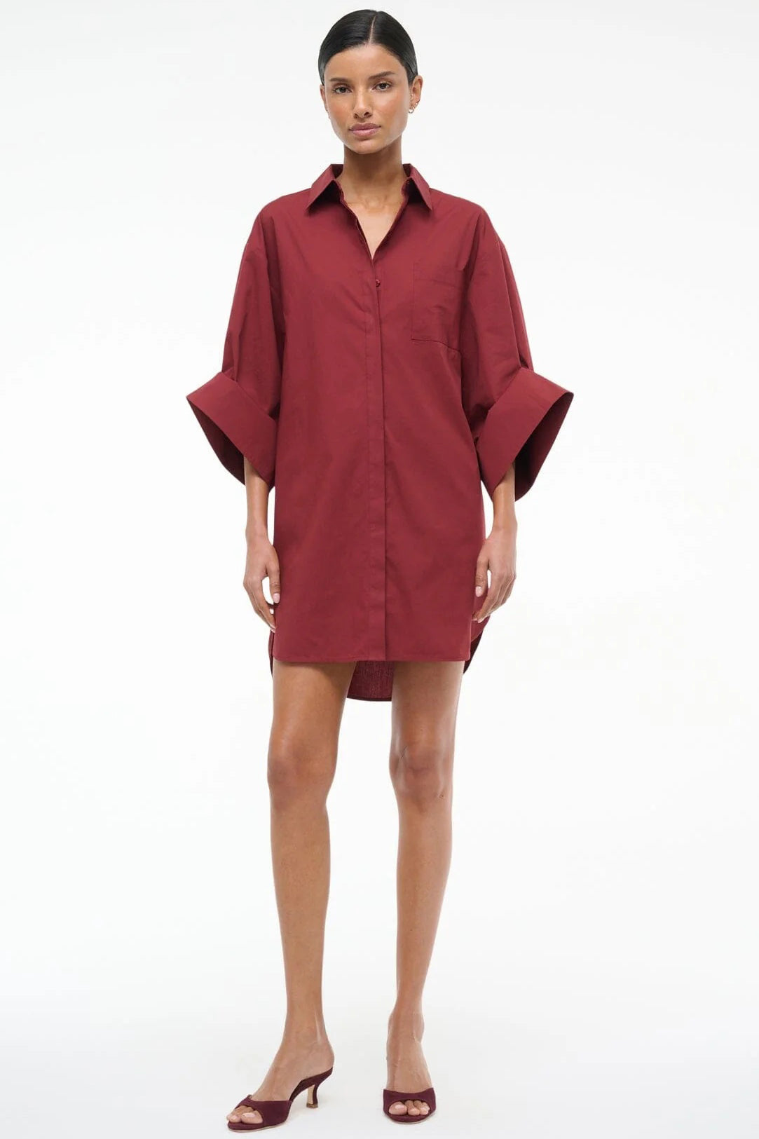 staud nico dress sangria