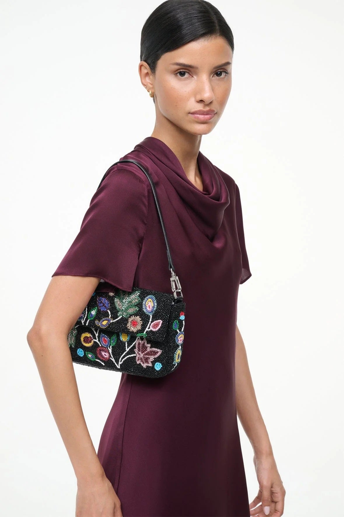 staud timmy shoulder bag tapestry