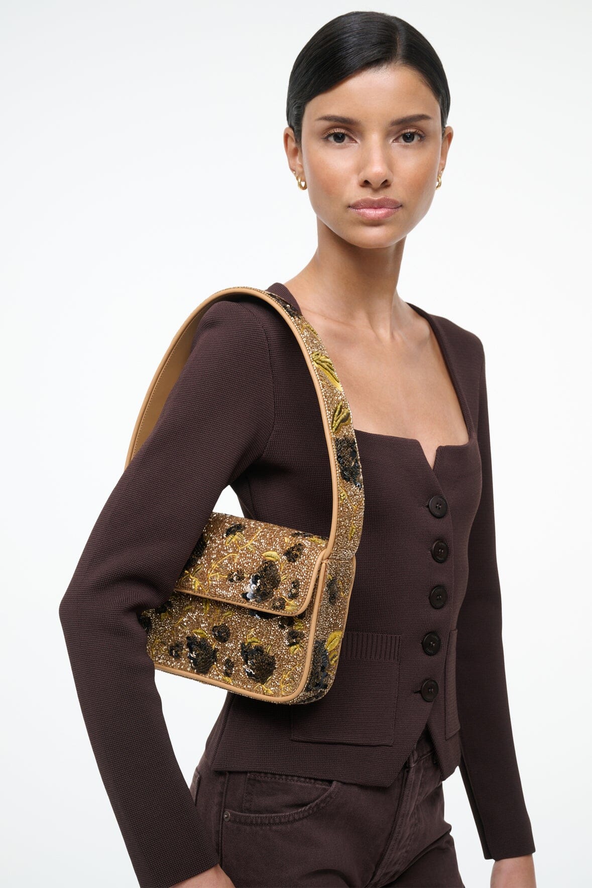 staud tommy beaded bag vintage floral