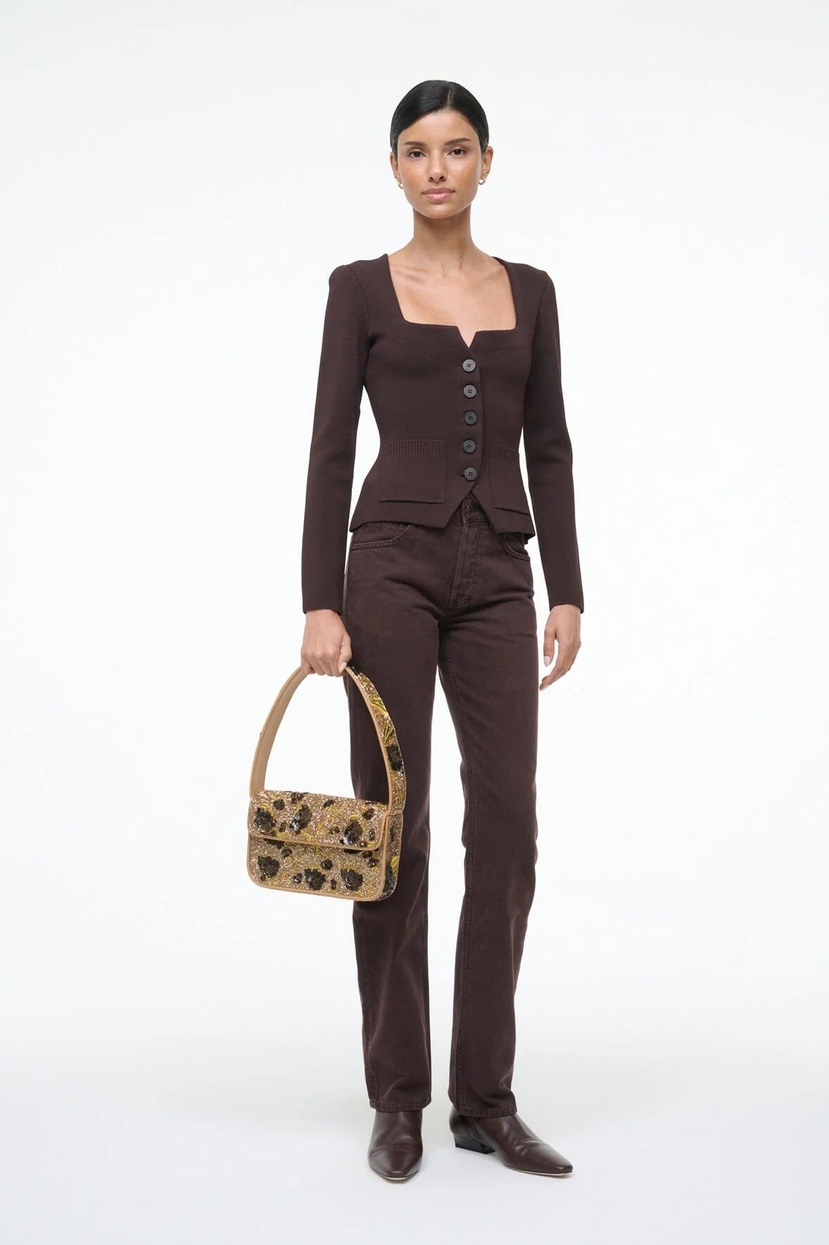 staud tommy beaded bag vintage floral