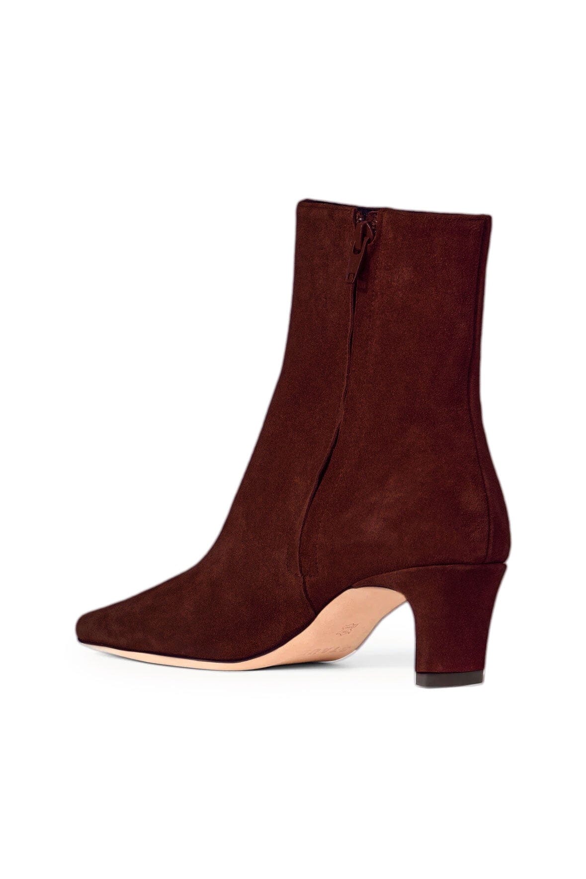 staud wally ankle boot mahogany suede