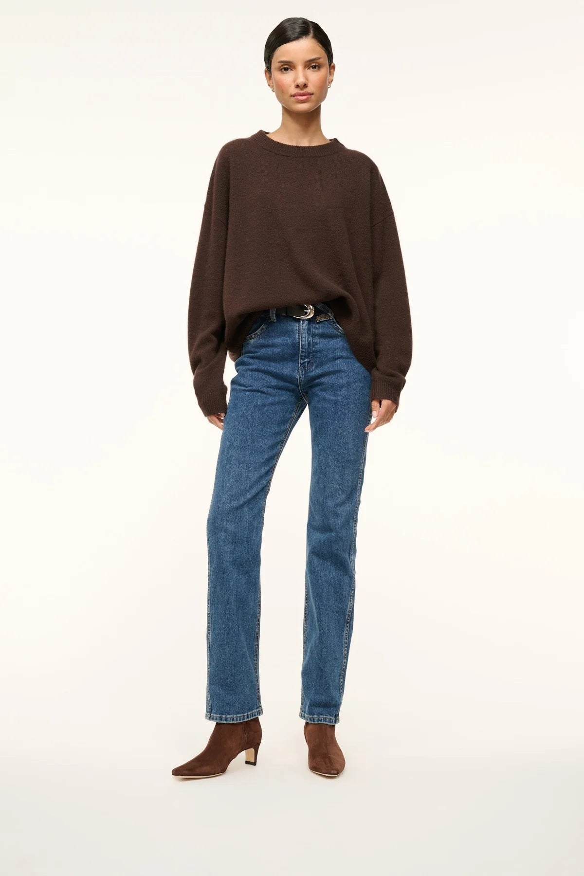 staud wally ankle boot mahogany suede