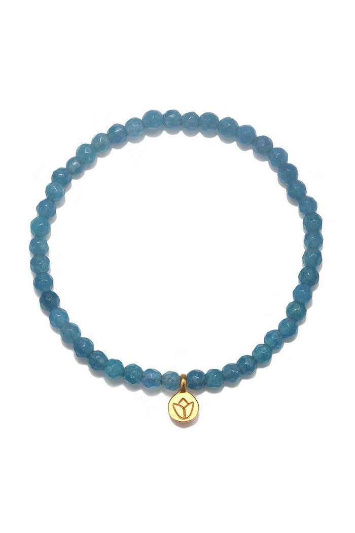 satya angelite lotus bracelet