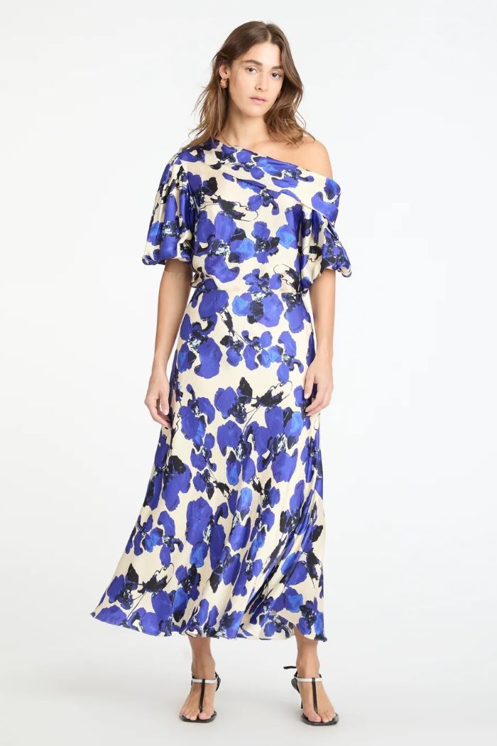 tanya taylor georgia top blue cream multi