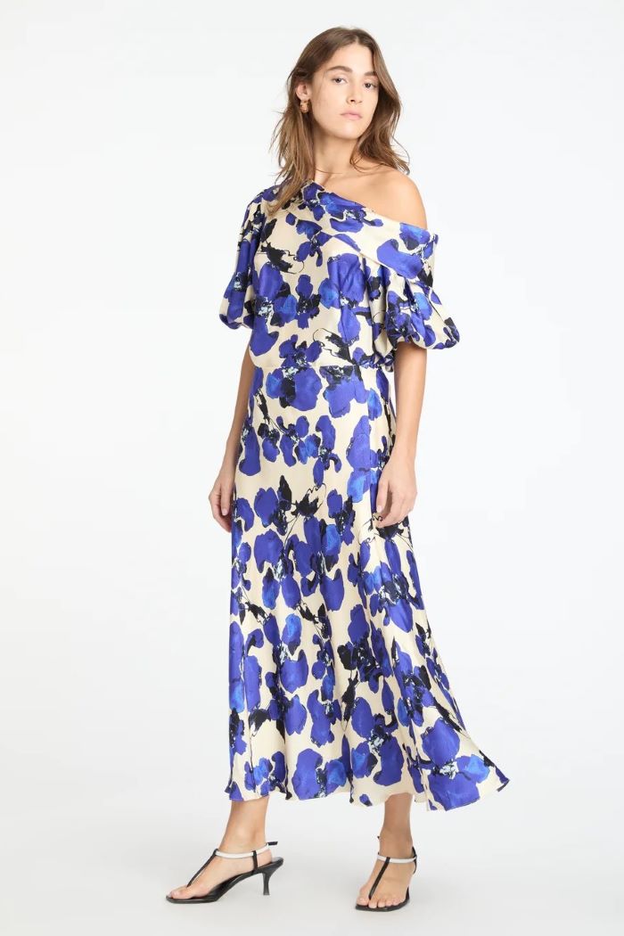 tanya taylor georgia top blue cream multi