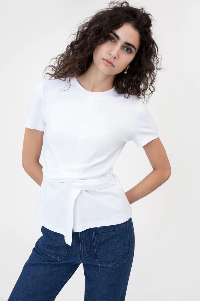 tanya taylor kelsey top optic white
