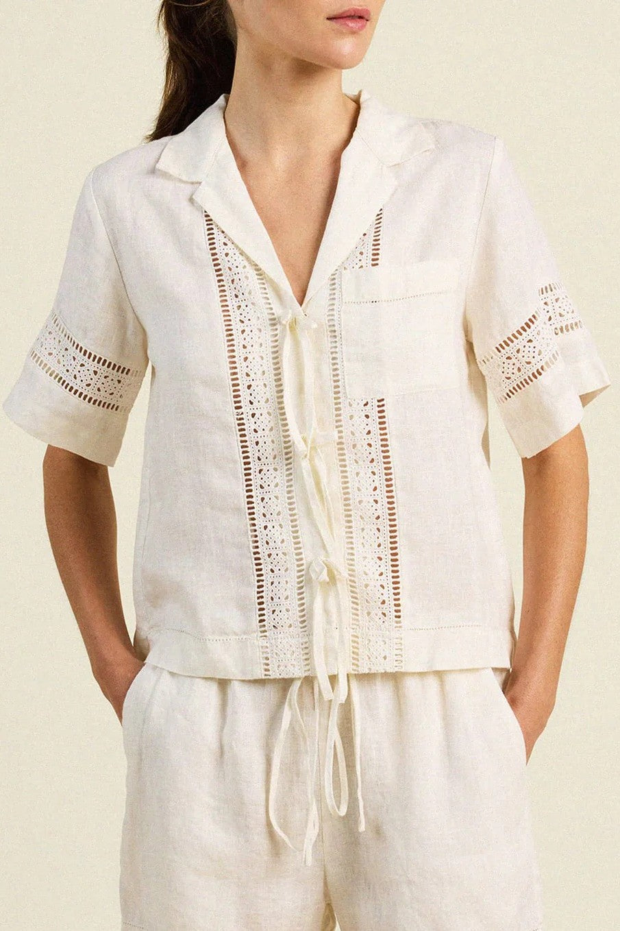 trovata inez shirt ivory