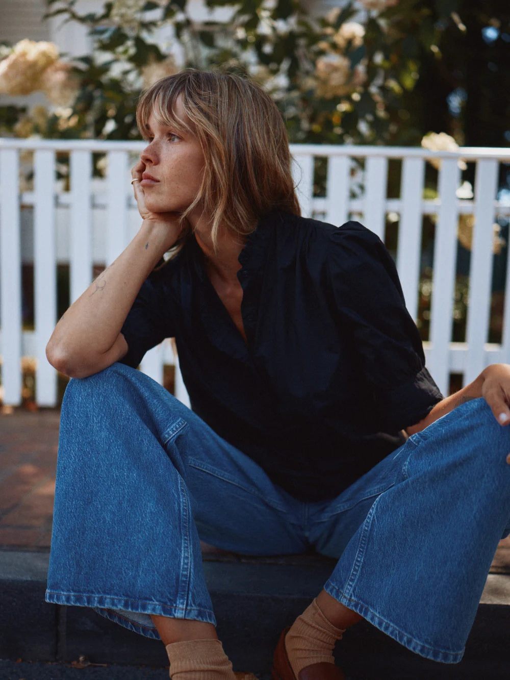 trovata noah blouse black