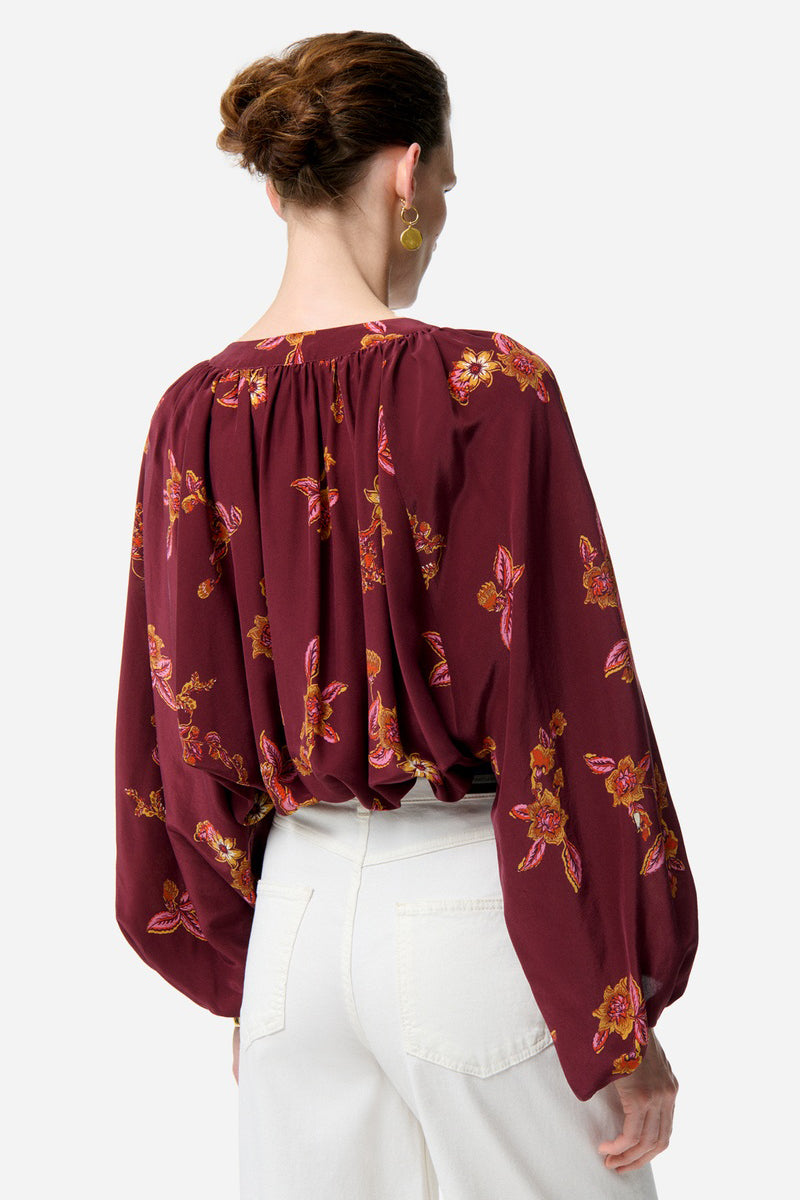 vanessa bruno edme blouse burgundy