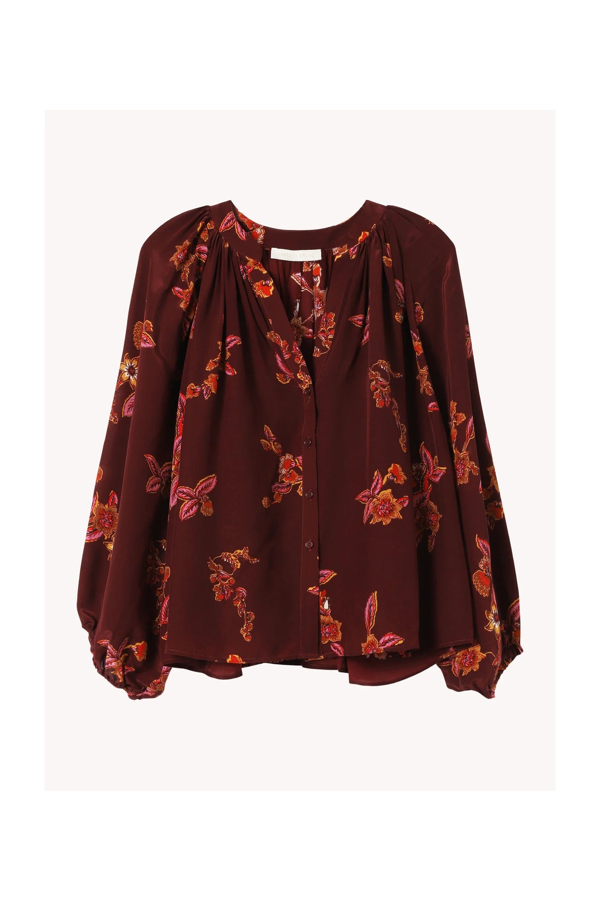 vanessa bruno edme blouse burgundy