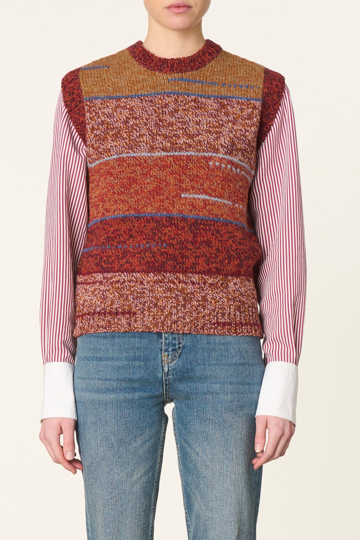 vanessa bruno fleming sweater vest multi