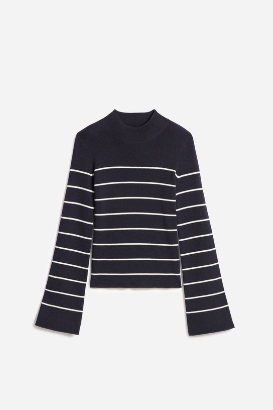 vanessa bruno francesca sweater ecru navy