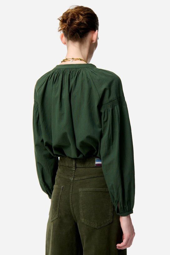 vanessa bruno nipoa blouse dark green