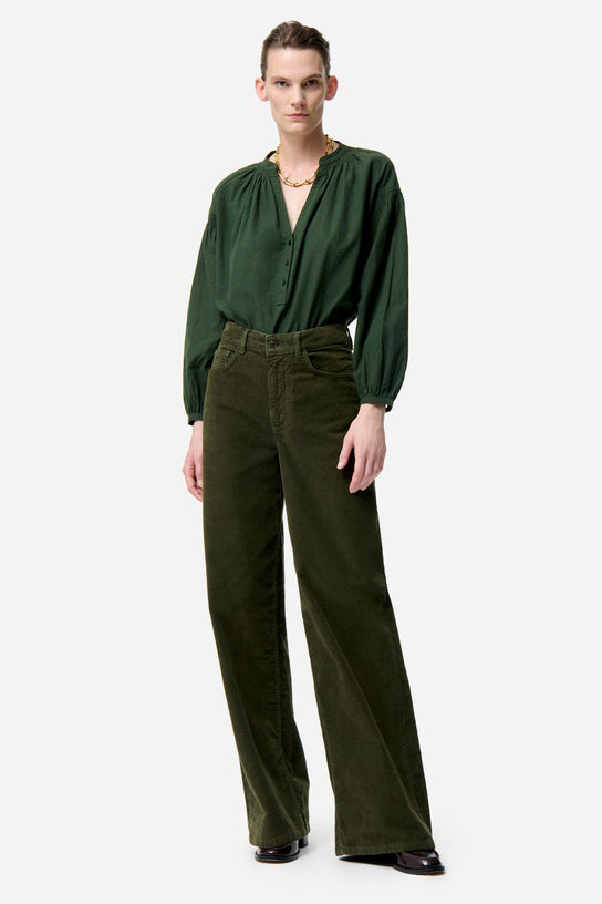 vanessa bruno nipoa blouse dark green