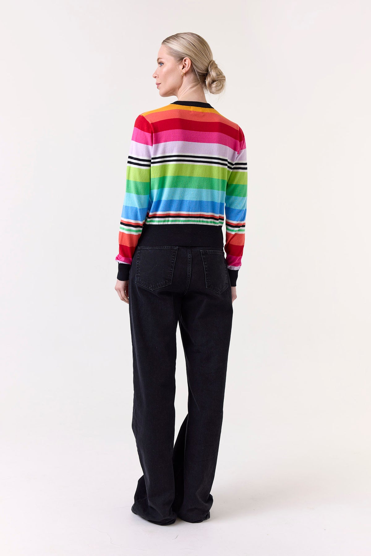 wispr by brodie ivy stripe crew rainbow black