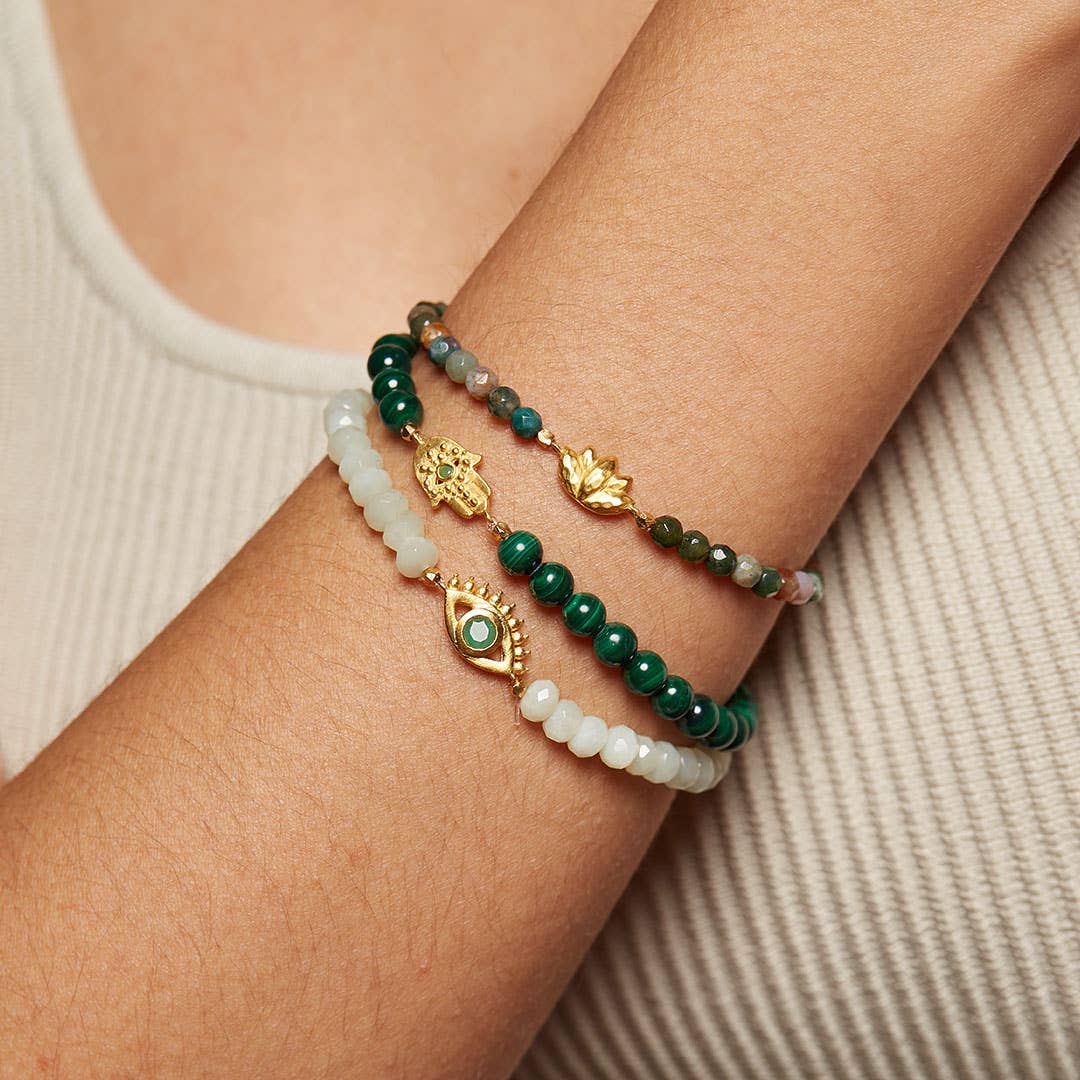 satya fancy jasper lotus bracelet