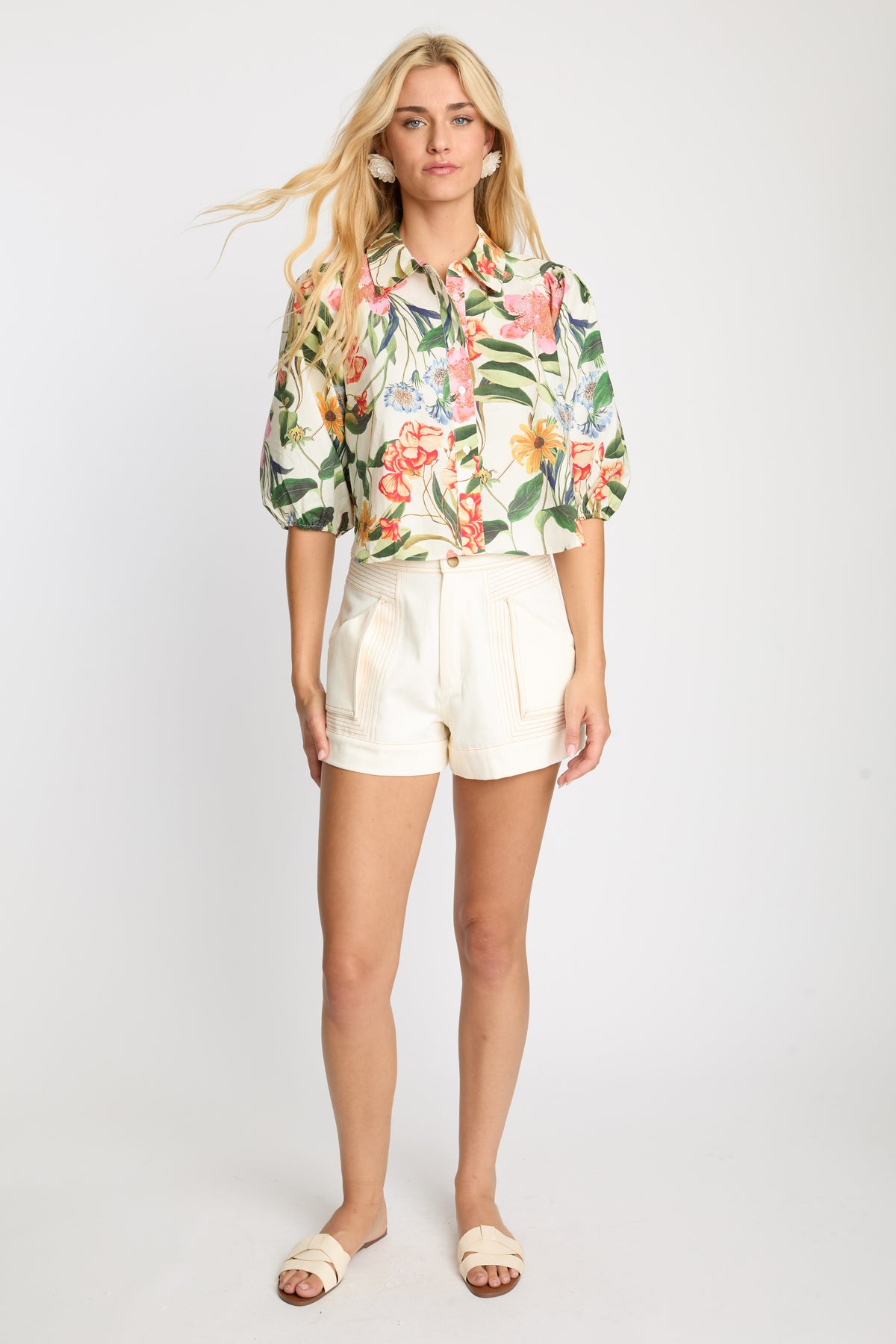 caballero juliette top buttercream floral