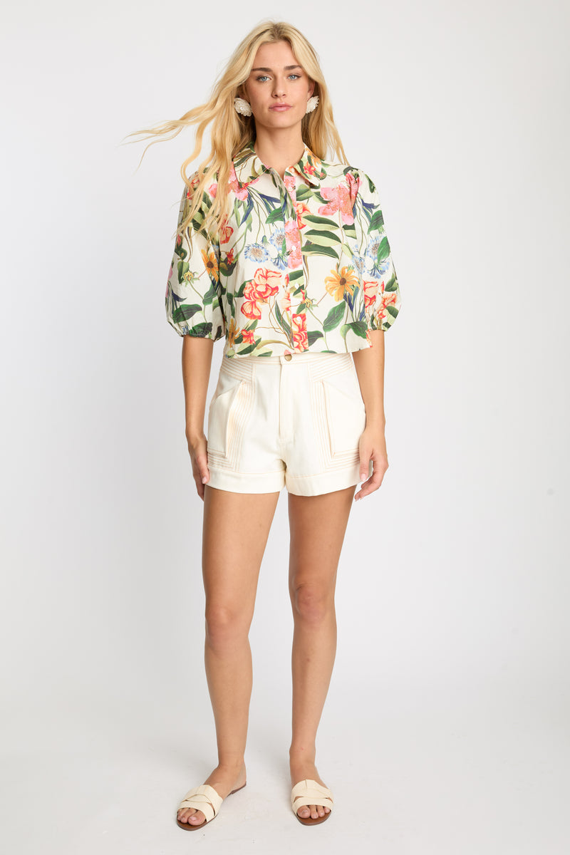 caballero juliette top buttercream floral