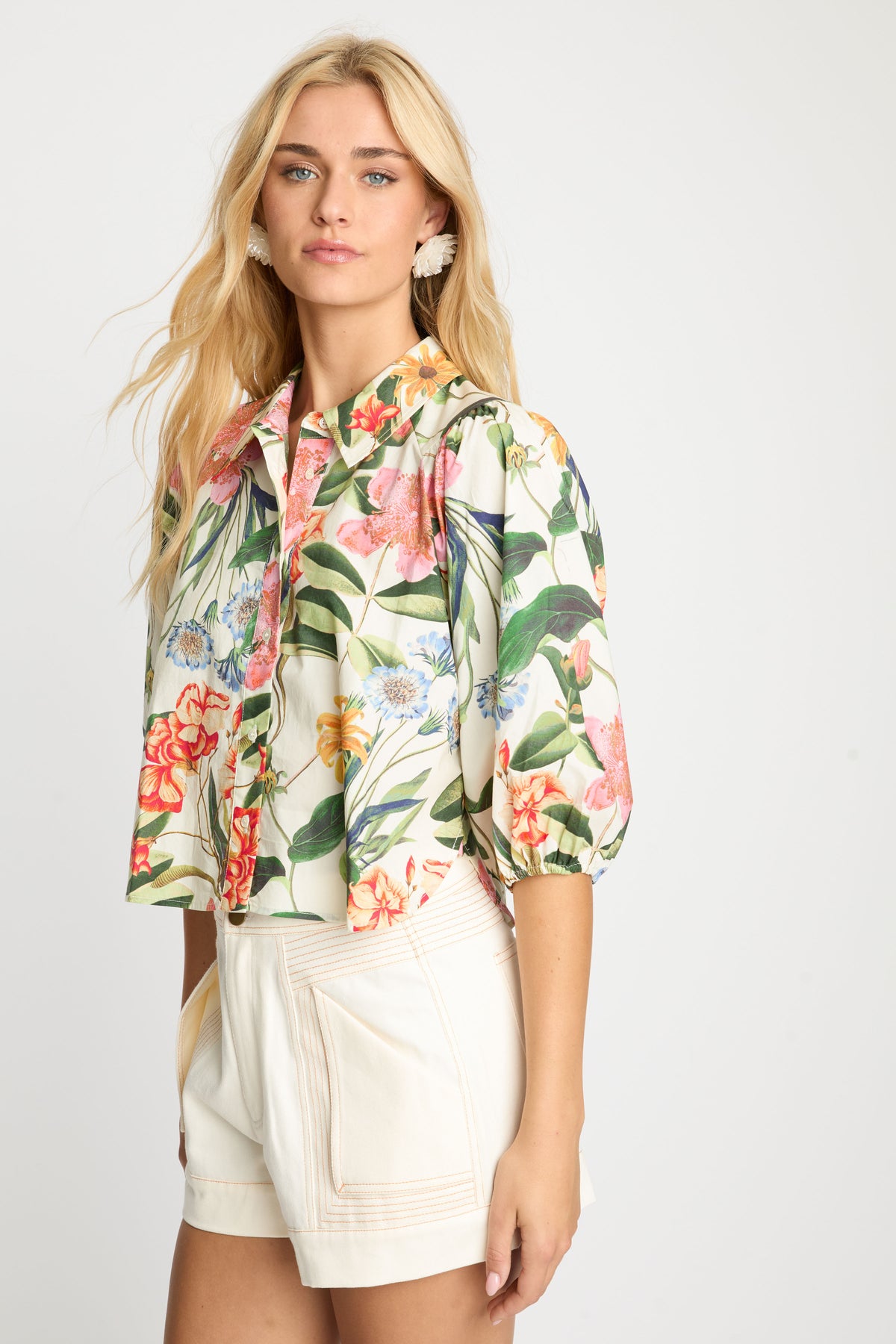 caballero juliette top buttercream floral