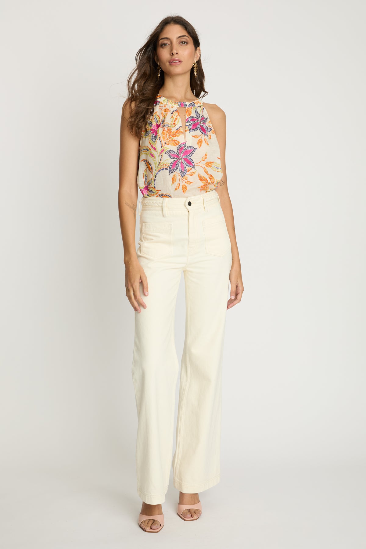 caballero adele top stitched flower