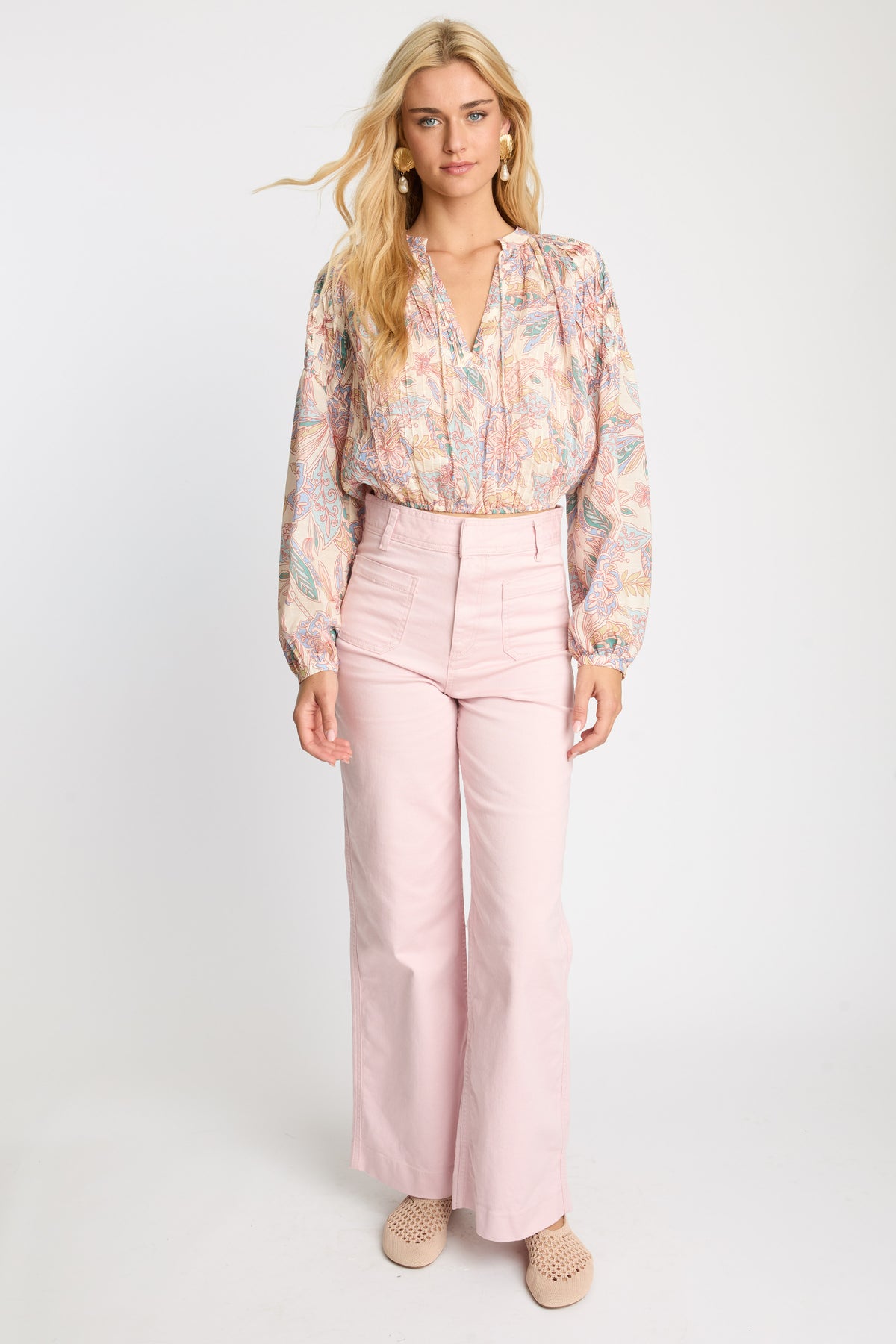 caballero dolly top paisley floral