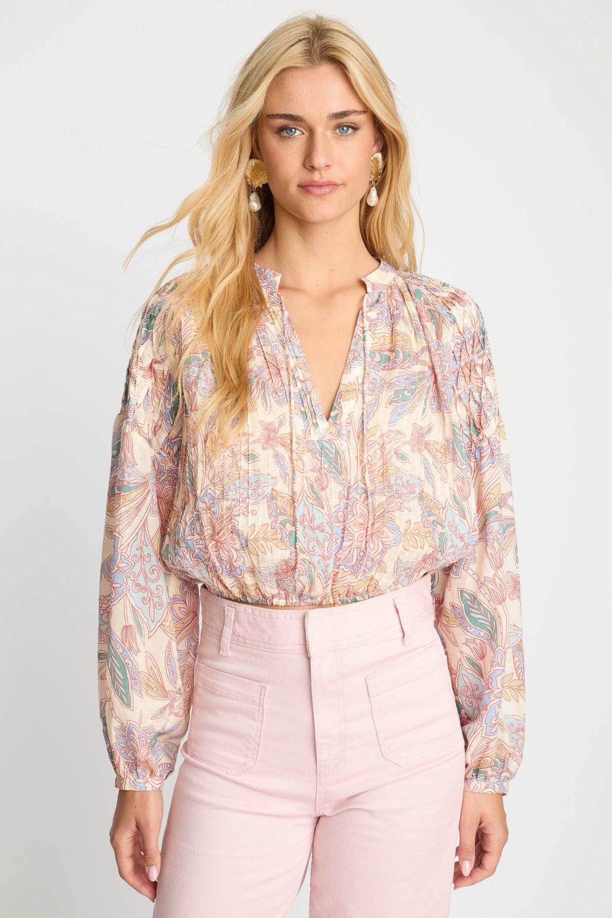 caballero dolly top paisley floral