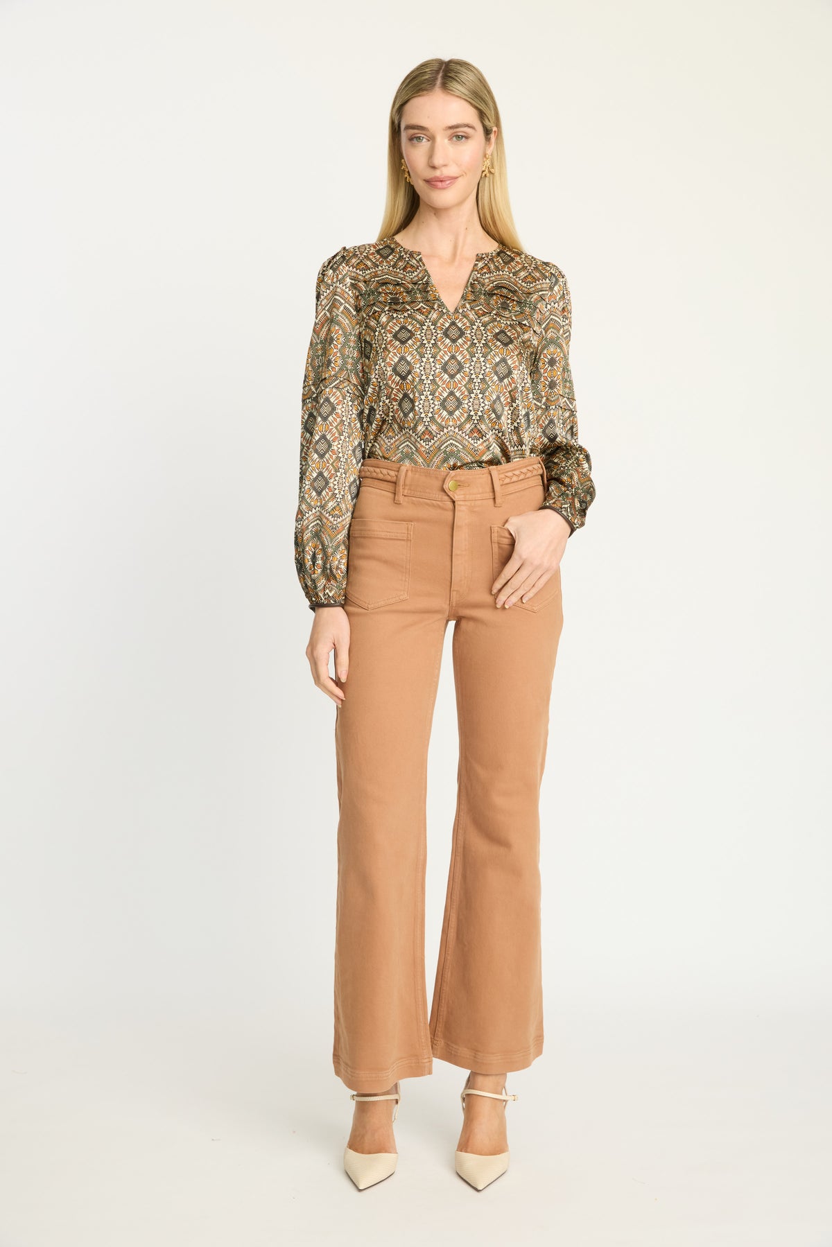 caballero pearl top tribal geo