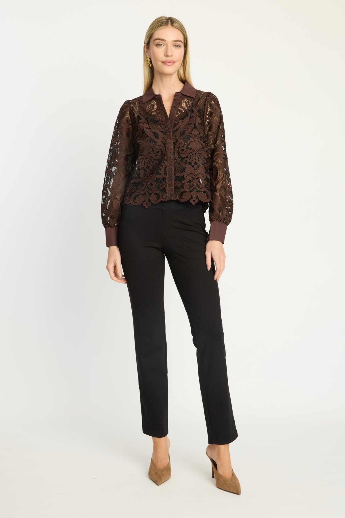 caballero emmie top chocolate brown black