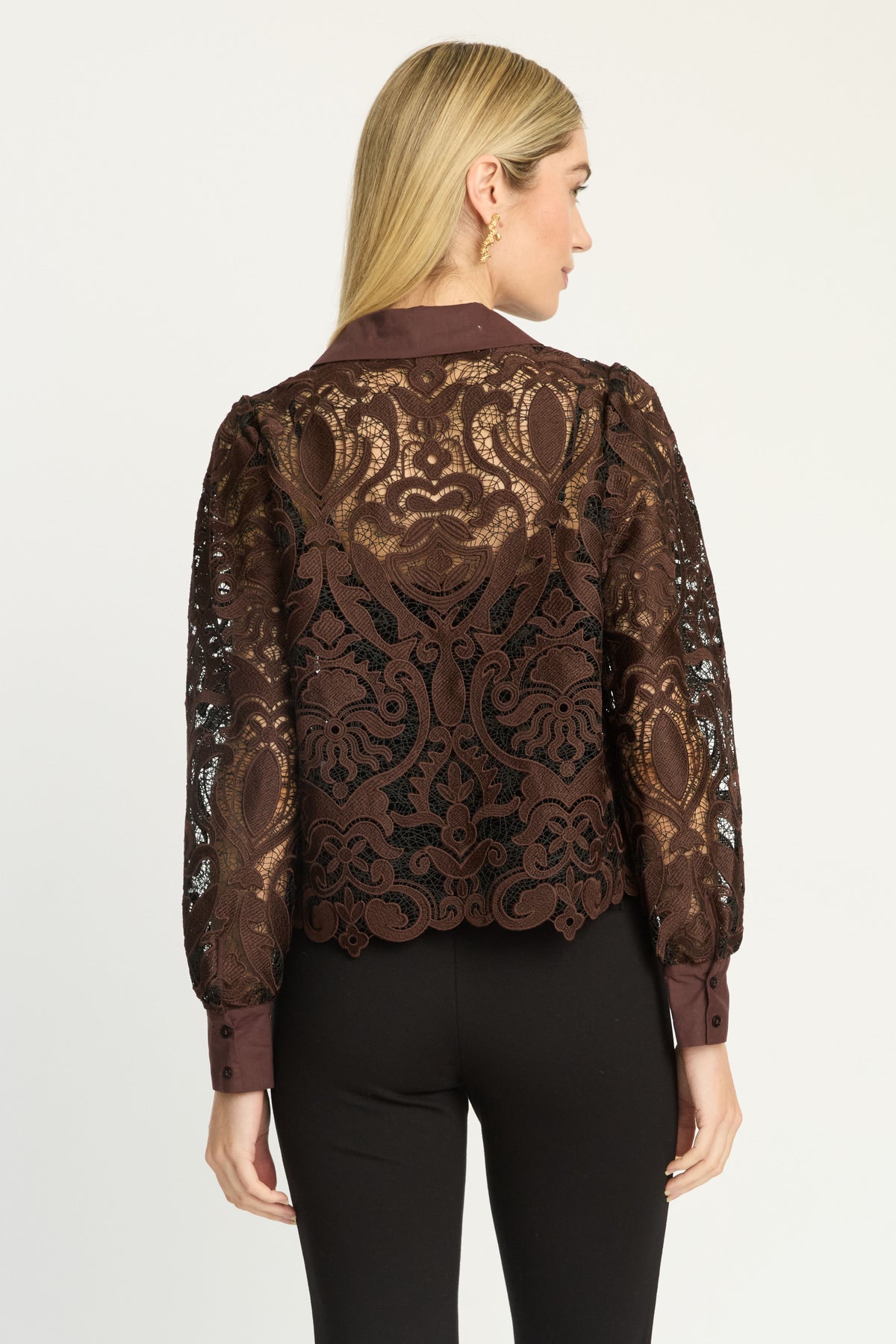 caballero emmie top chocolate brown black