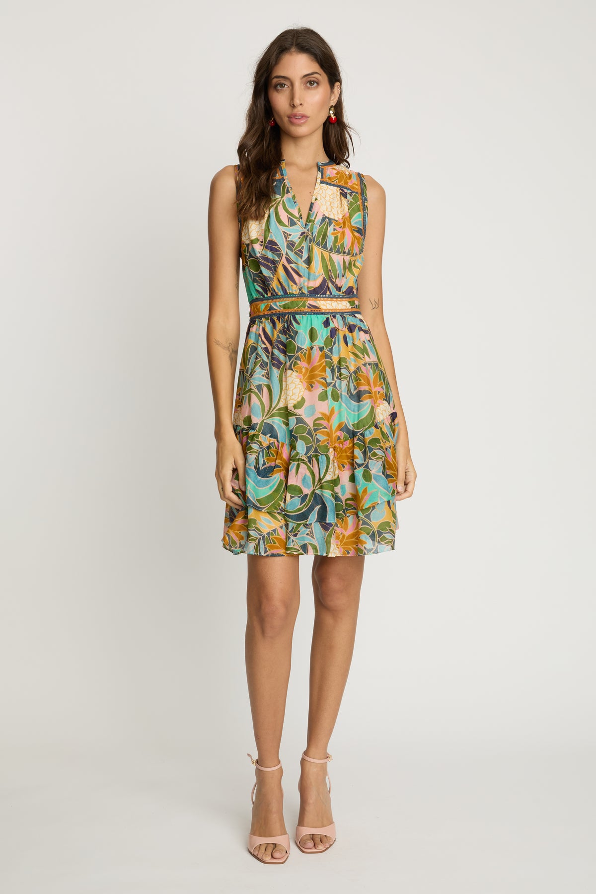 caballero caitlin dress baroque pineapple