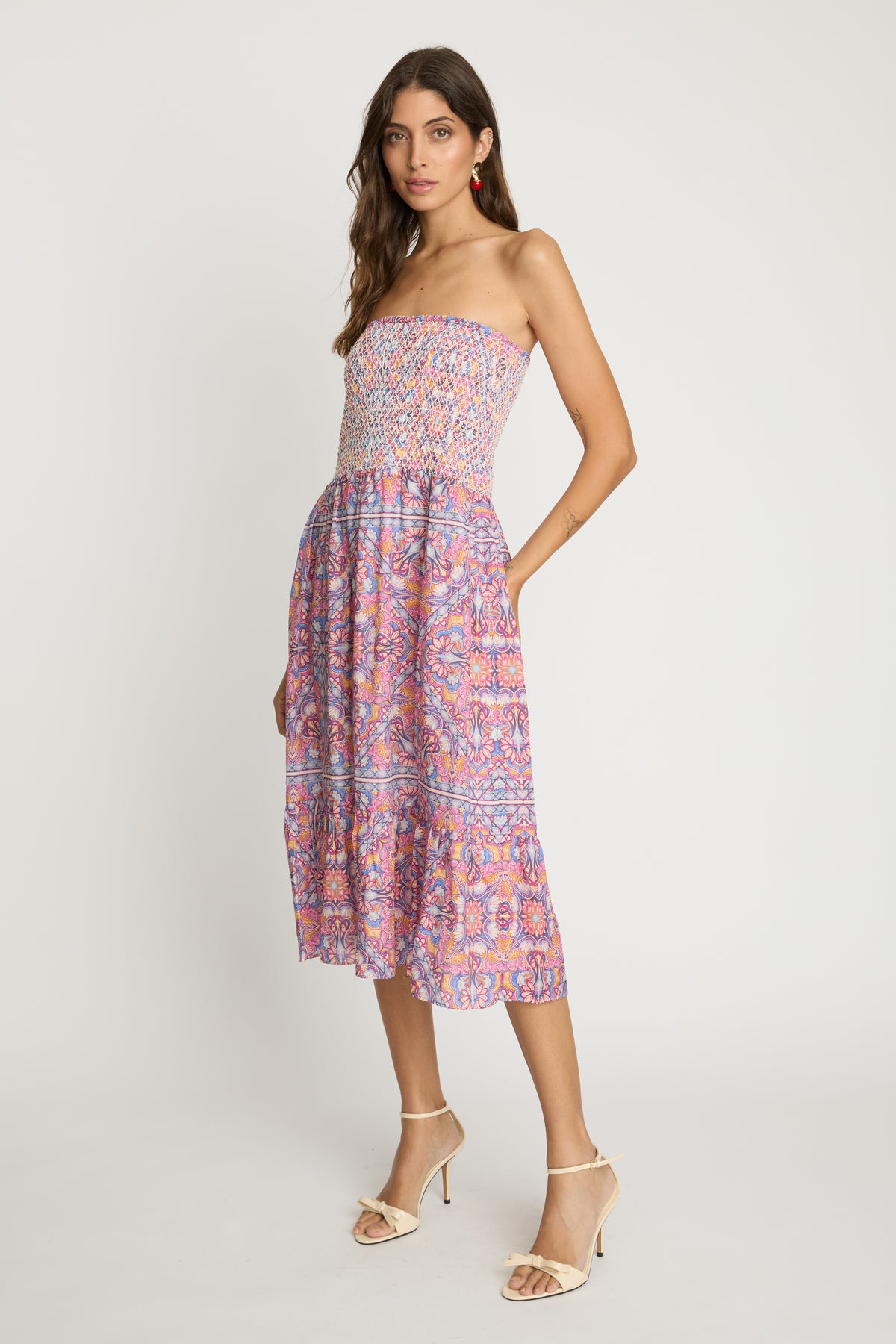 caballero chablis skirt petal tapestry