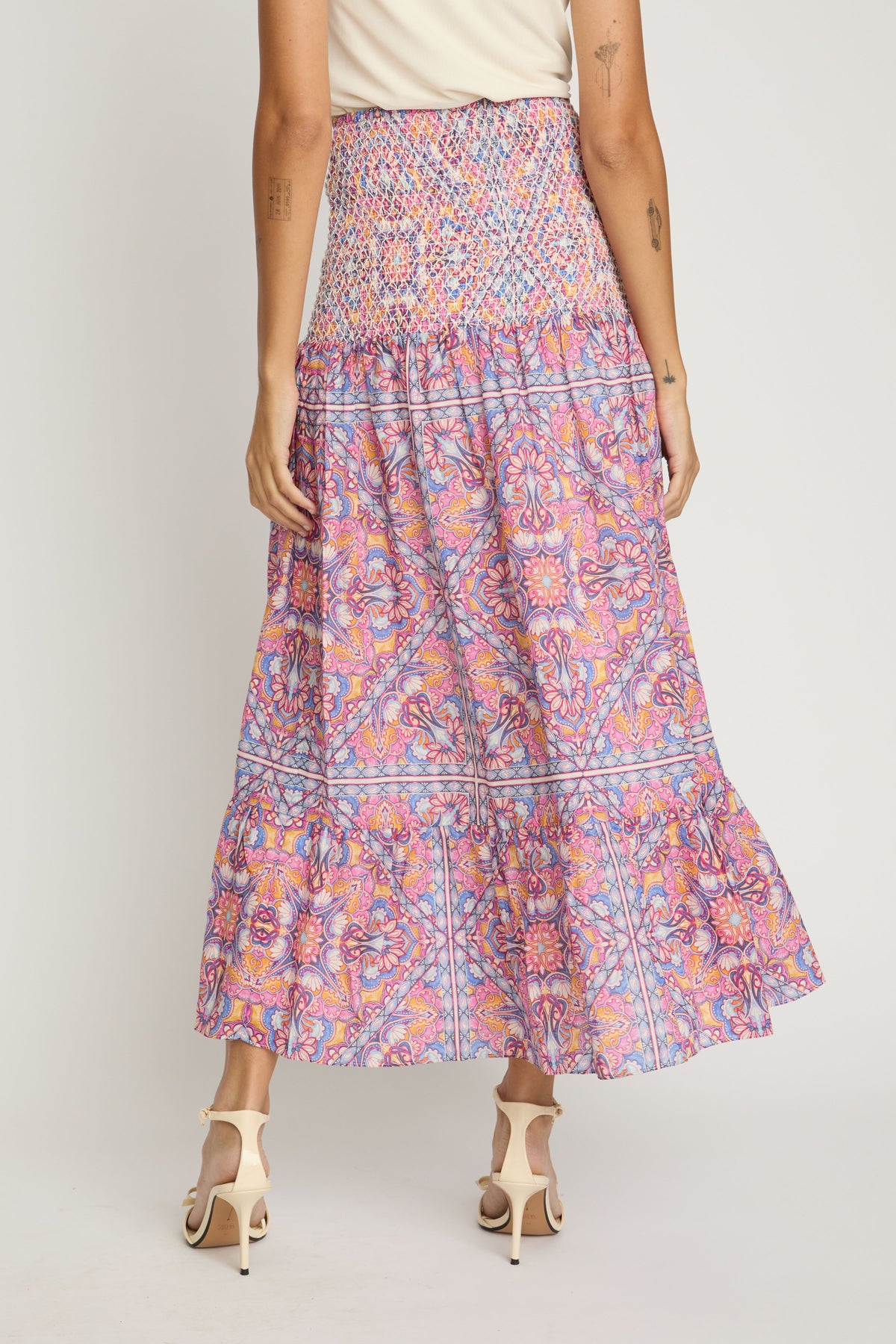 caballero chablis skirt petal tapestry