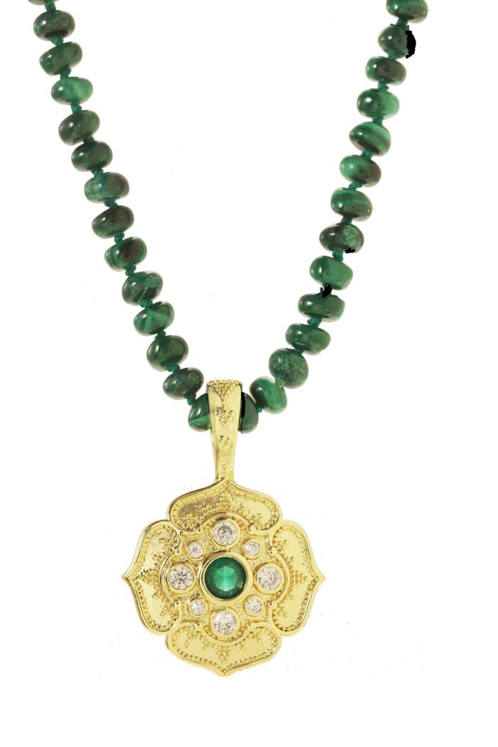 rachel reinhardt green onyx necklace