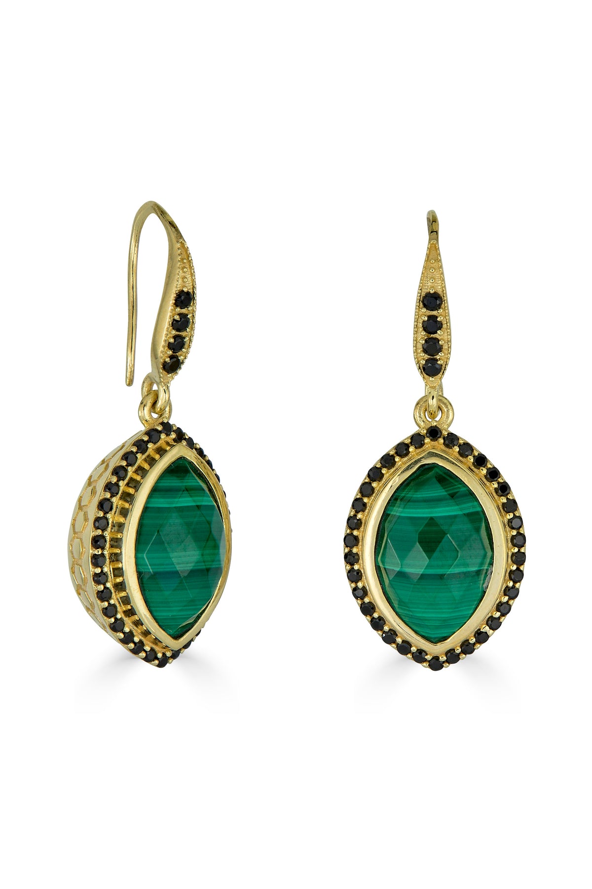 rachel reinhardt malachite teardrop earrings