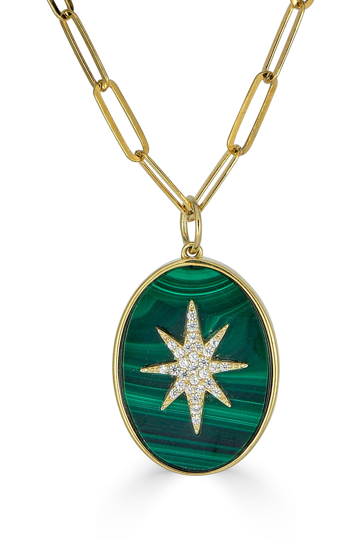 rachel reinhardt malachite pave star necklace