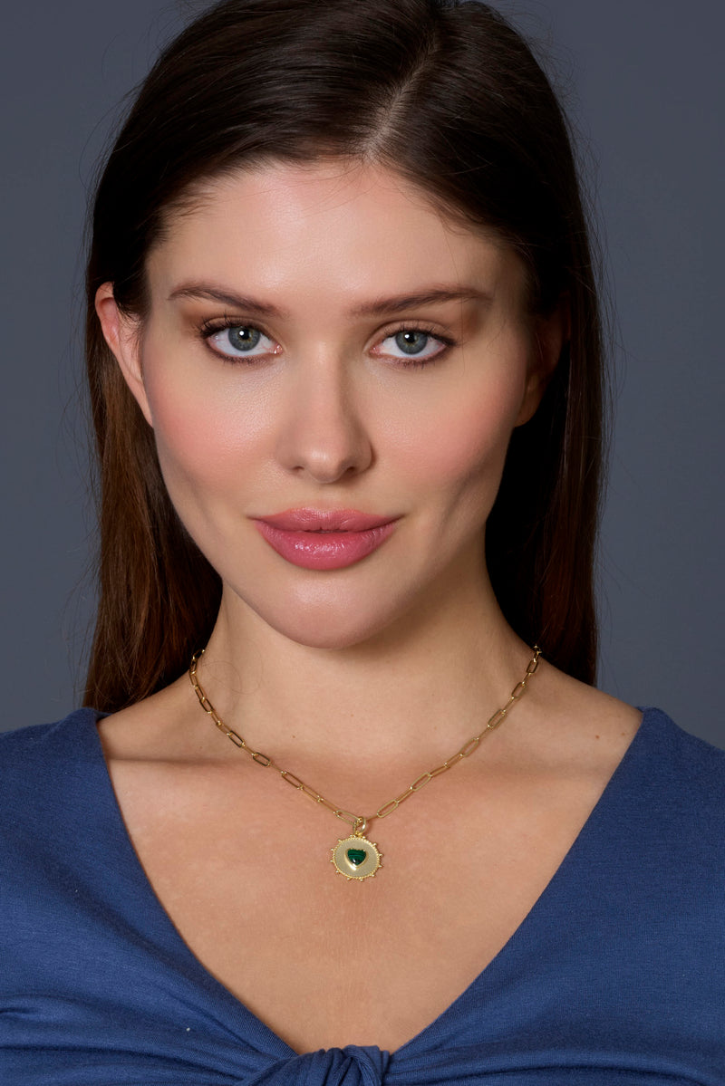 rachel reinhardt malachite heart necklace