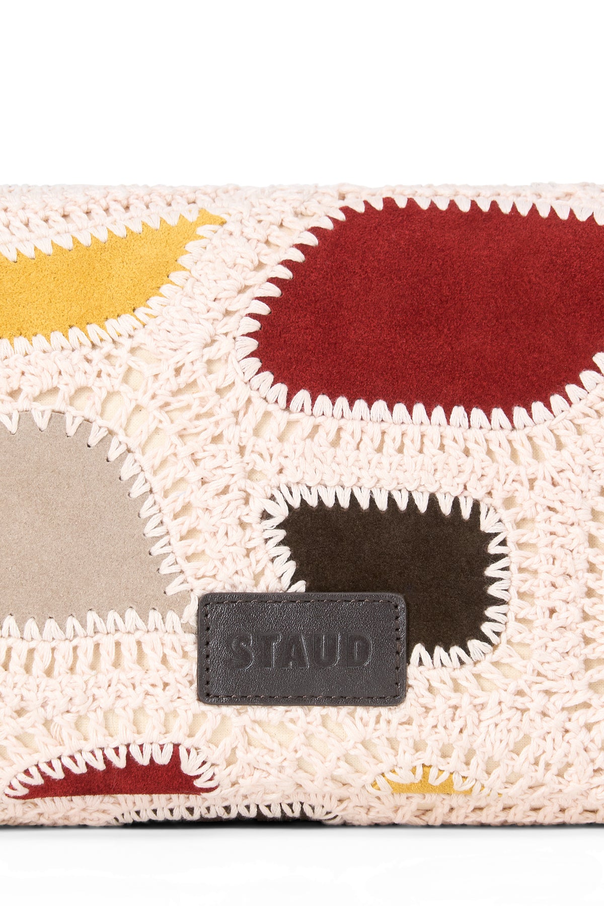 staud harlow bag suede patchwork