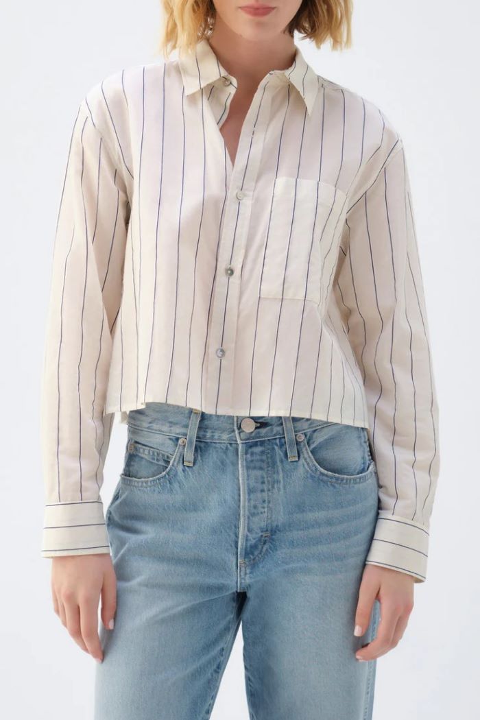 amo ruth crop shirt bone/neptune multi 