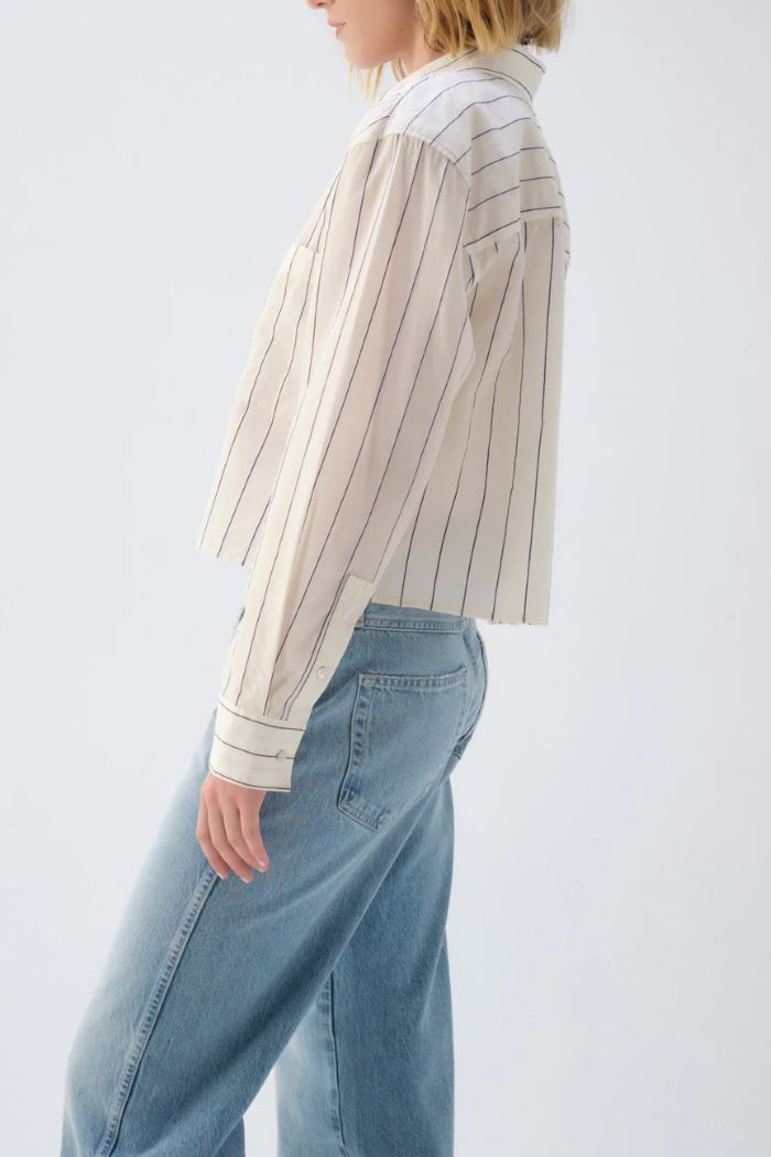 amo ruth crop shirt bone/neptune multi 