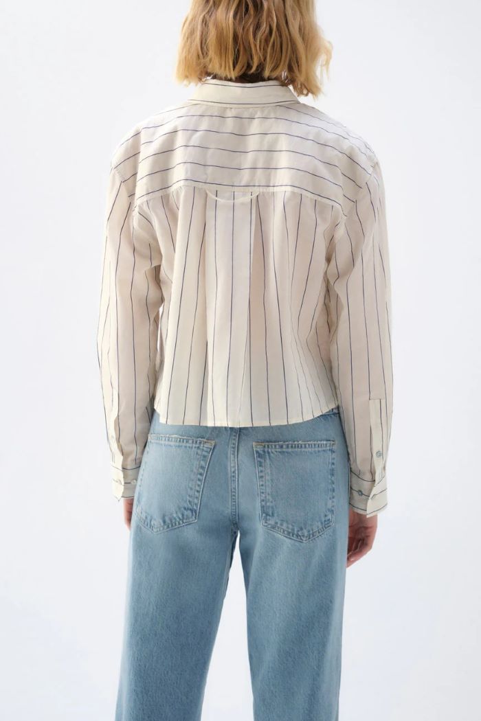 amo ruth crop shirt bone/neptune multi 