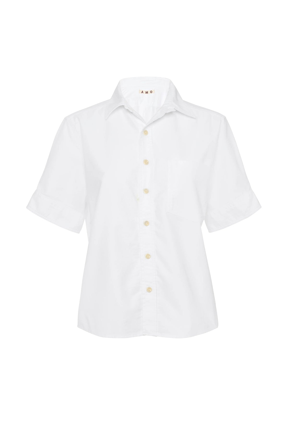 amo shirley short sleeve white