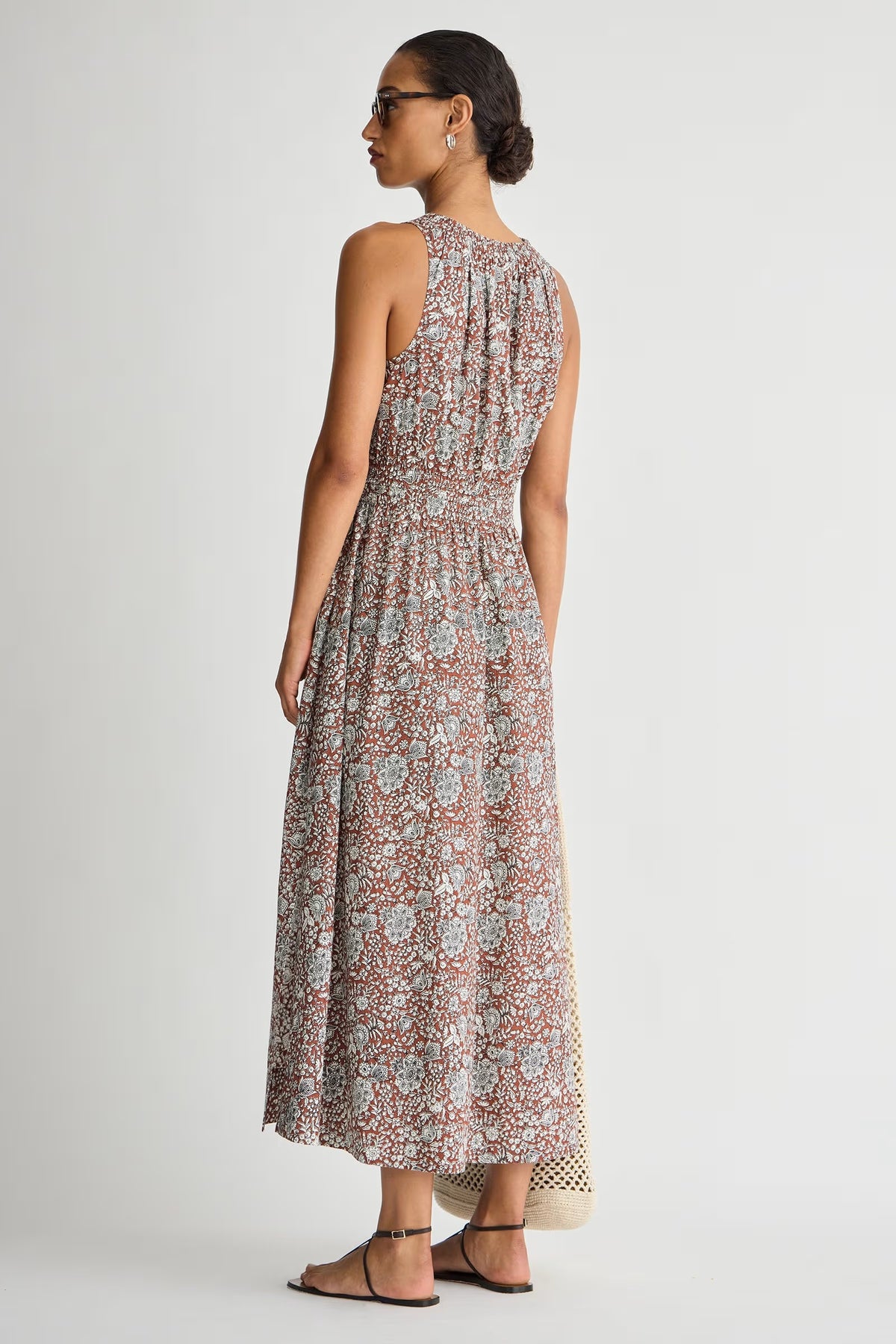 apiece apart bali tank dress clay floral