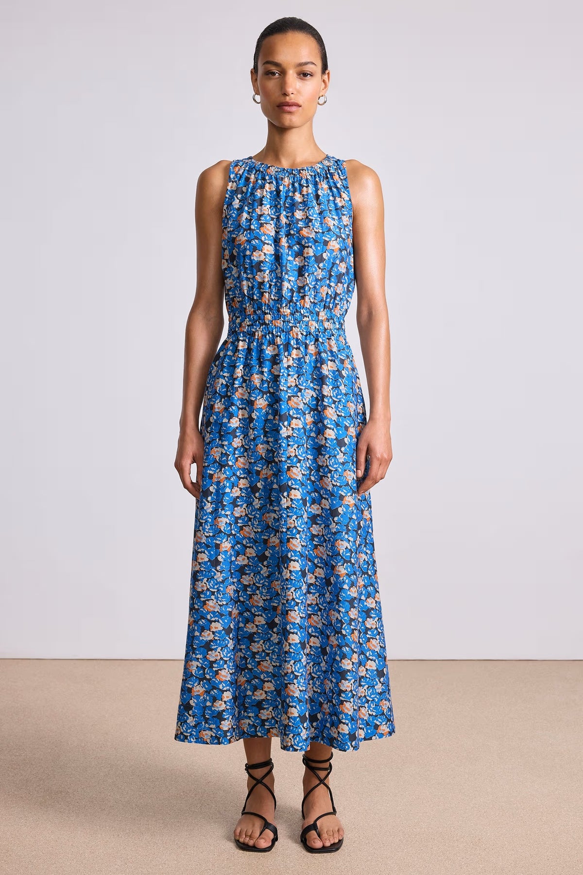 apiece apart bali tank dress florette blue