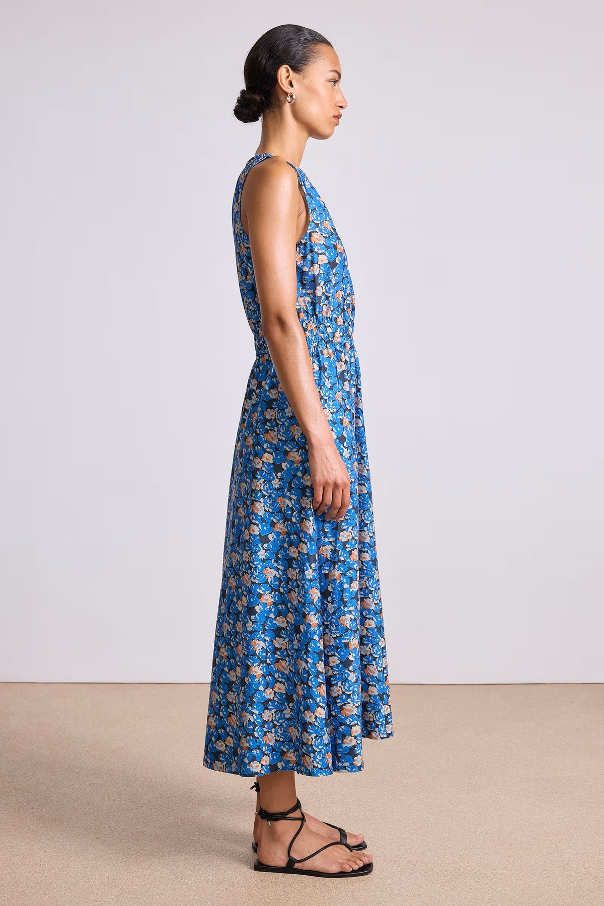 apiece apart bali tank dress florette blue