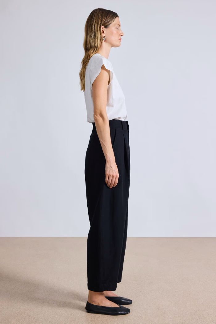 apiece apart bari crop trouser black 