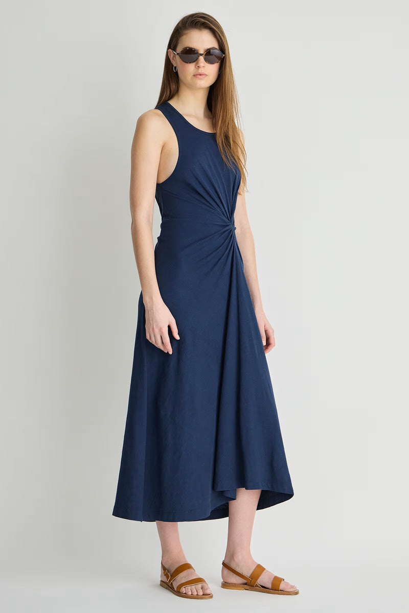 apiece apart elene tank dress navy