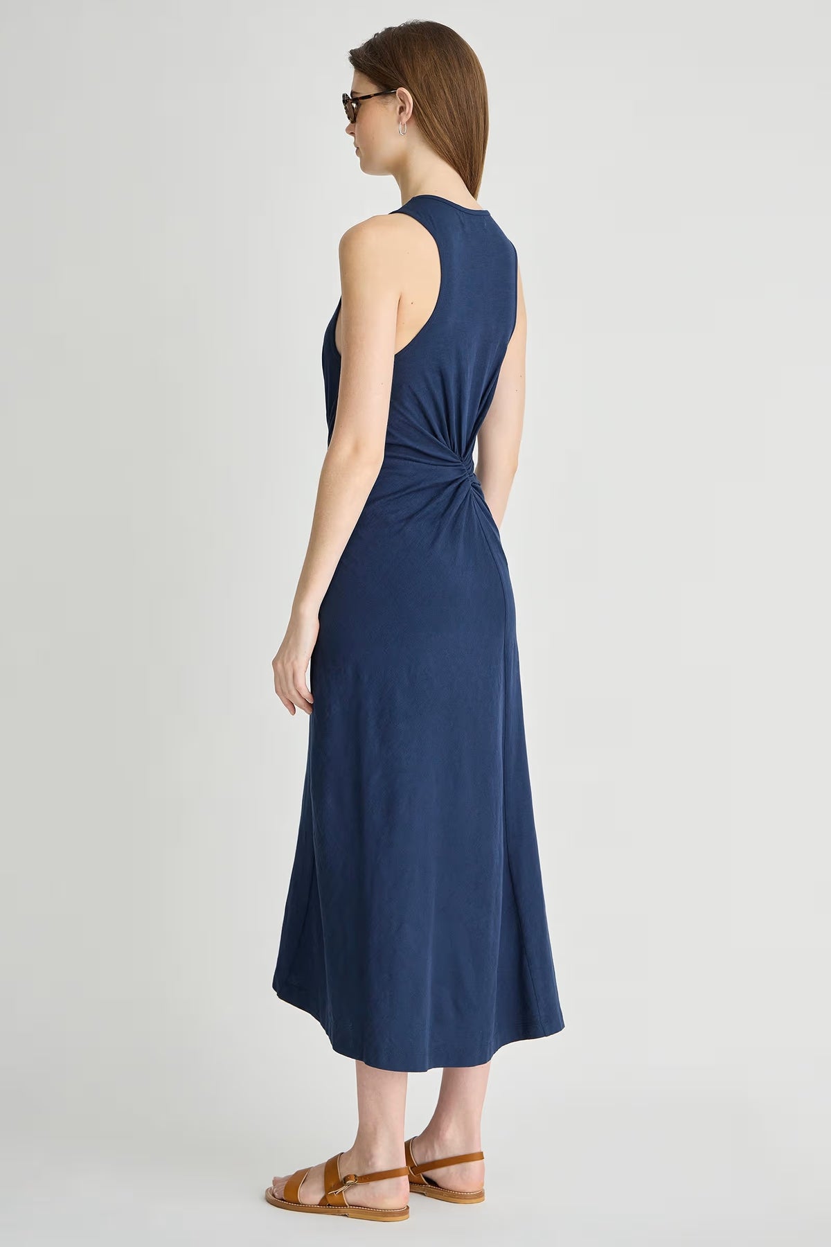apiece apart elene tank dress navy