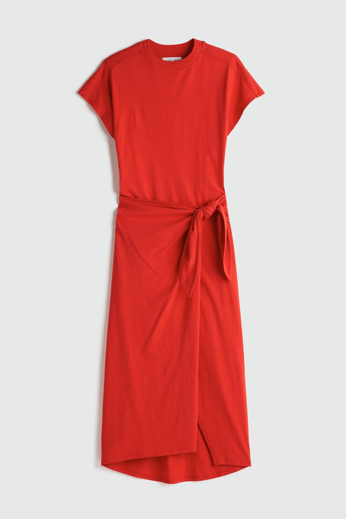 apiece apart fuerte wrap dress firecracker
