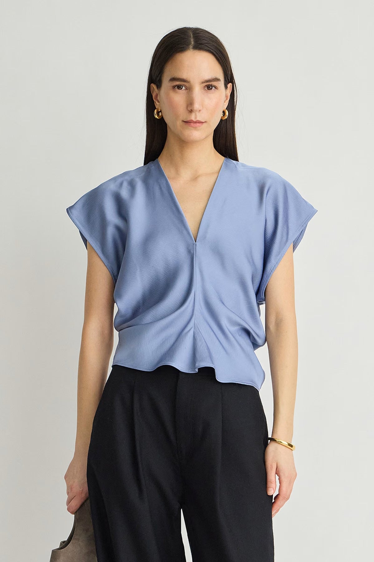 apiece apart monde drape bias top moonstone